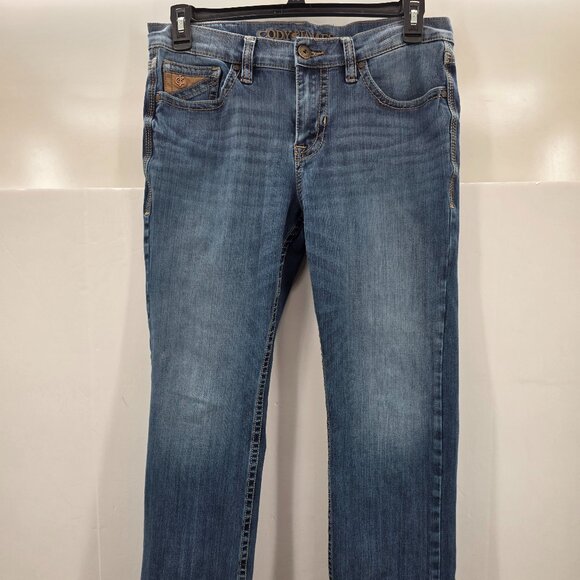 Cody James  Night Hawk Basic Medium Wash Slim Stretch Men Denim Blue Jean 32x32 - Picture 1 of 9